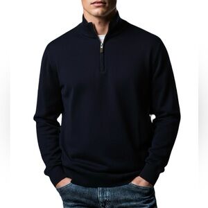 PETER MILLAR Navy Cashmere Blend Quarter Zip Pullover Sweater Size 3XL